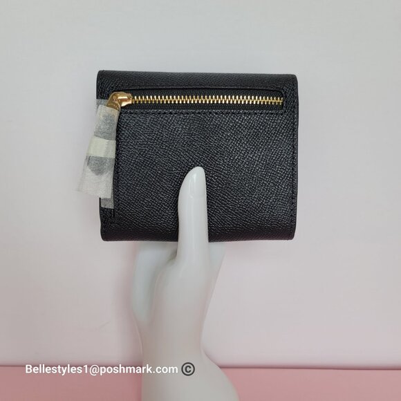 COACH Wyn Crossgrain Leather Small Leather Wallet- Black color 🎈$89. ⭐ - Picture 7 of 16